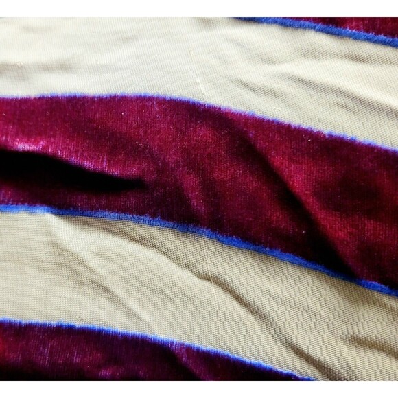 Maya Matazaro American USA Flag Silk Burnout Velvet Shawl Wrap With Fringe NWT - Picture 9 of 11